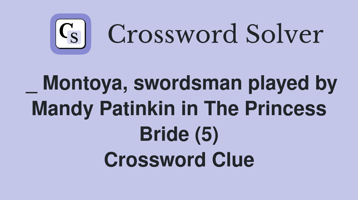 Mandy Patinkin Series Crossword Clue